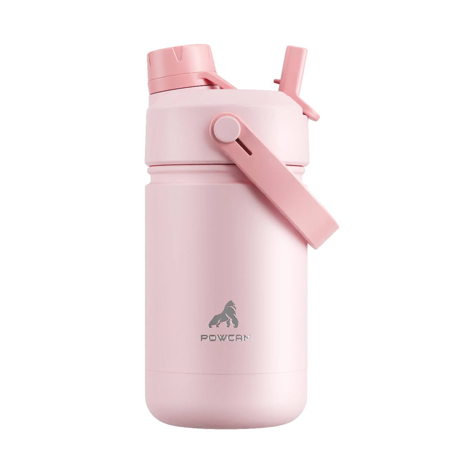 12 oz Kids Insulated Water Bottle for School: 2-in-1 Straw Spout Lid, Leakproof, BPA-Free, Keep Cold 24H, Insulated Stainless Steel Cup for Travel, Camping, Gift for Girls Daughters (Cotton Candy)