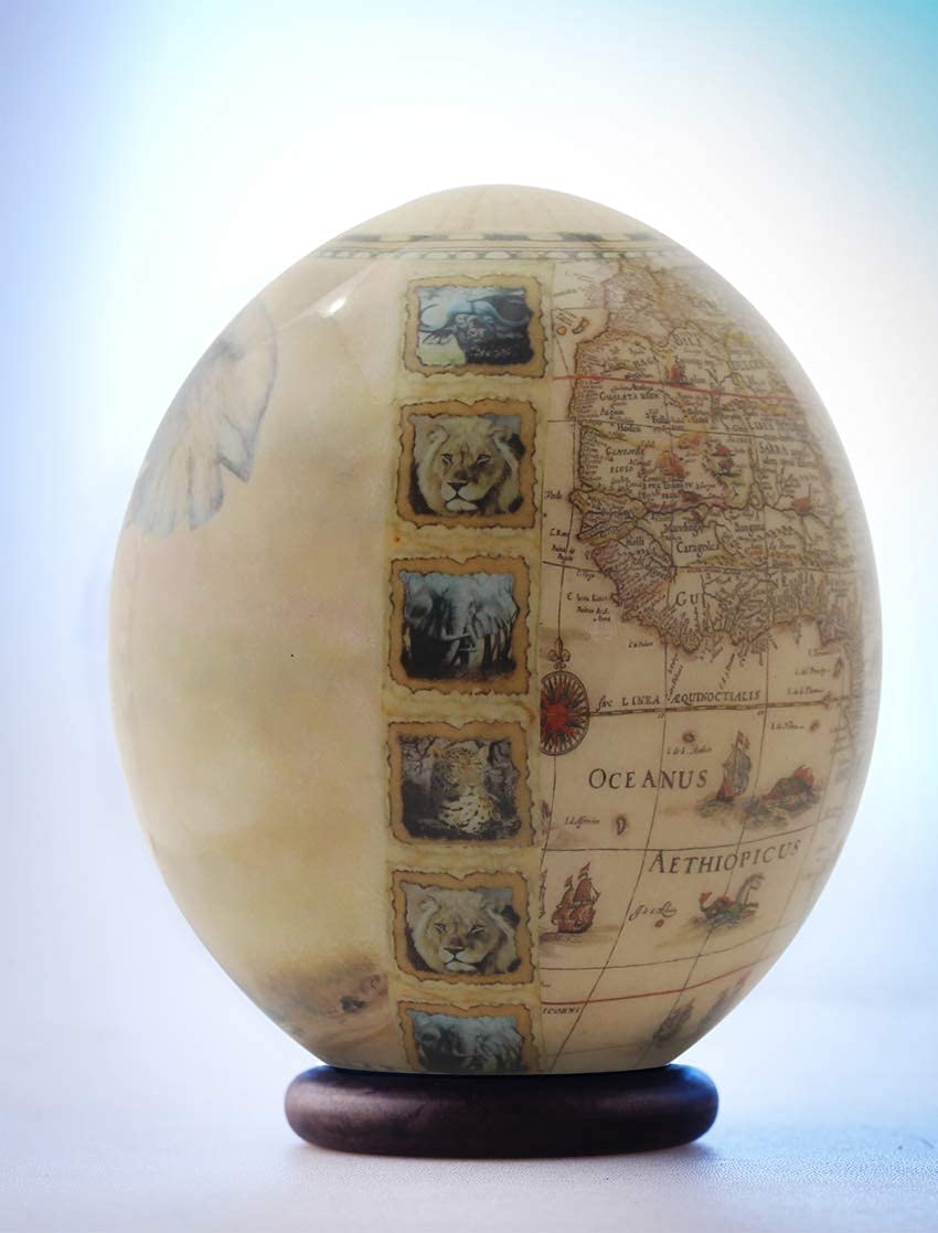 Decoupage Elefanten Straußenei