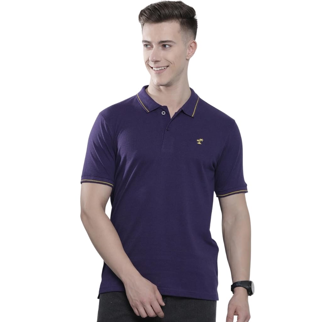 the indian garage co Men's Cotton Slim Fit Polo T-Shirt-picture-35