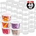 Plastic Deli Food Storage Containers With Leak-Proof Lids 48 Pack, 16 Oz | Microwaveable Airtight Container For Soups, Snacks, Meal Prep, Salad, Ice Cream | BPA-Free Kitchen & Restaurant Supplies (48)