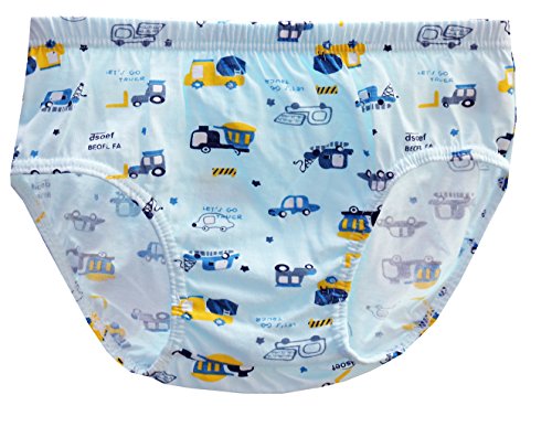 CHUNG Toddlers Little Boys 2-9Y Cotton Briefs Underwear Pack of 5/6 Car Dinosaur2