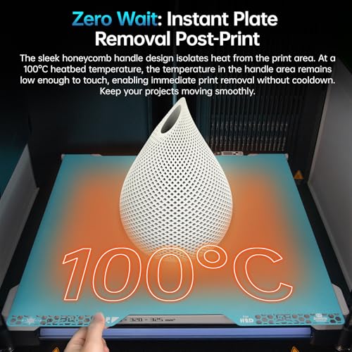 Image of BIQU CryoGrip Pro Glacier Panda Build Plate for Bambu-Lab H2D /H2S 3D Printer 355x346mm Double Sided Fine Textured Upgrade Spring Steel Plate Removable Surface Platform