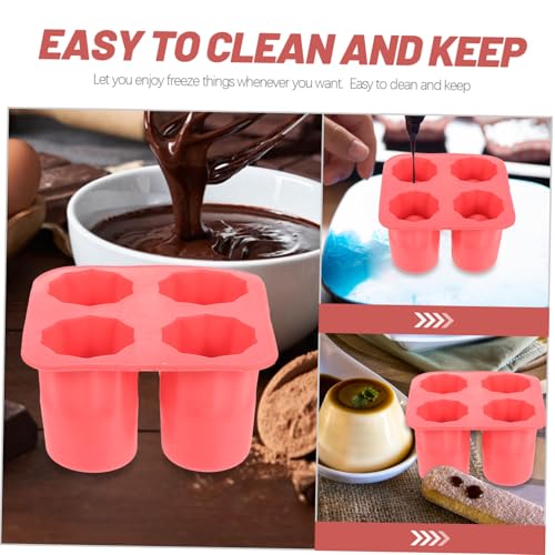 Molde de silicona para cubitos de hielo rojo flexible miniatura 3