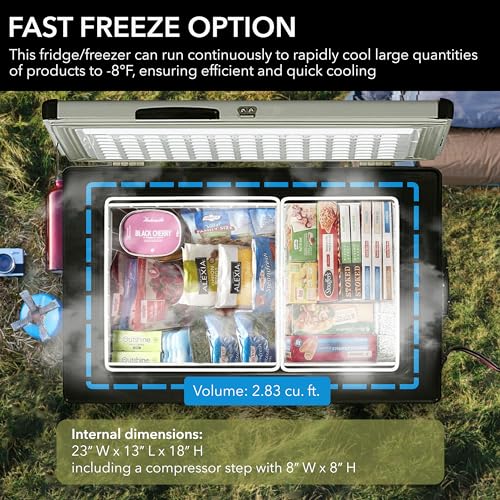 Image of Whynter 85 Qt Portable Refrigerator Freezer, Car RV Camping 12V, FM-85G