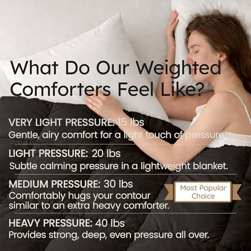 Image of HomeSmart Products Weighted Comforter Queen Size 40 lbs Black