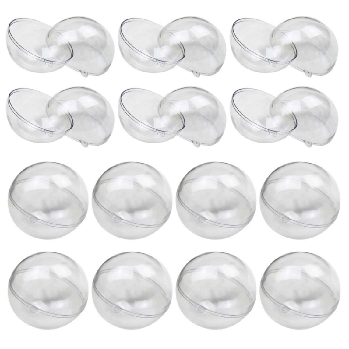 Clear Ornament Balls DIY Fillable Baubles Plastic Spheres Decoration for Christmas Party Wedding 25PCS 7cm Clear Ornament Balls Plastic Fillable Christmas DIY Baubles Transparent Spheres
