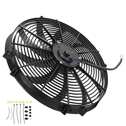Sorandy Ventilador Eléctrico de 16 'y 10 Aspas para de Refrigeración Push-pull de Modificación del Aire Acondicionado de Coche para Camiones RVs DC 12V