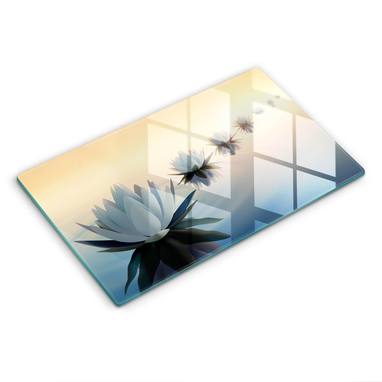 Plaque verre protection induction 52x30 cm haute résistance aux chocs