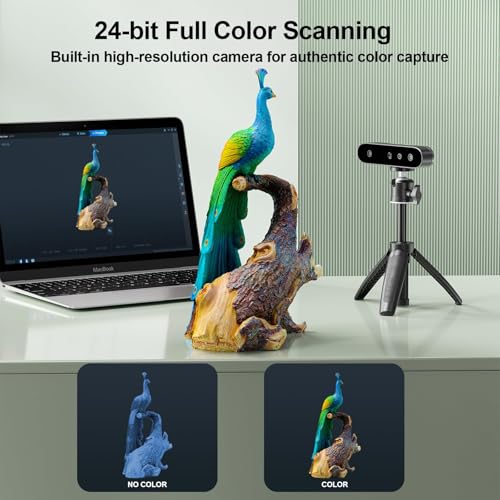 creality cr-ferret se 3d scanner for 3d printing anti-shake 01mm precision 30fps scanning speed full-color upgraded desktop 3d scanner for body hair black metal non-reflective objects