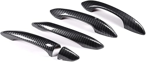 Miniatura 4 de PIUGILH Funda para manija de puerta para Hyundai Tucson L NX4 2021 2022 2023, protector de manija de puerta exterior (patrón de fibra de carbono)