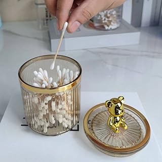 منظم مكتب لمستحضرات التجميل ومسحات القطن والحمام متعدد الألوان