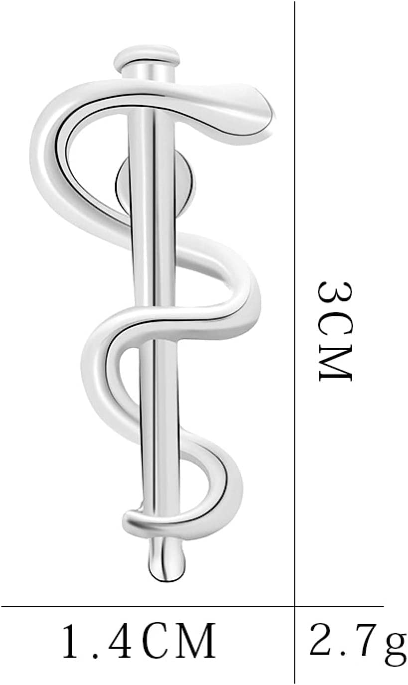KKXXYQFC organizzazione Mondiale della sanità Che Logo Spille per Medico Infermiere Simbolo Medico Farmacia Benessere Nastro Serpente caduceo Spille Distintivo Made in China