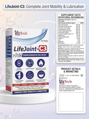 LIFE STYLE STUDIO Store LifeJoint C3 Joint Support Tablets 20 Tablets - Image 4