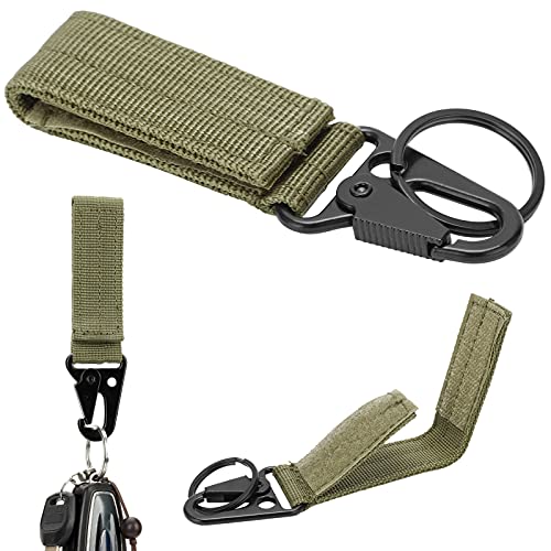 KENANLAN Mosquetão de cinto de gancho e laço, chaveiro de pendurar para cinto ao ar livre mosquetão