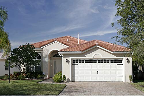 Coach House Signature Décor Simulated Garage Door Window Kit - Easy-Install Faux Garage Windows - Garage Door Decorative Hardware, Made in USA (White)