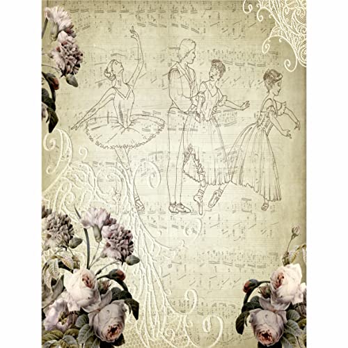 Ballet Background Mulberry Rice Paper, 20.5 x 26.5cm - Image 4