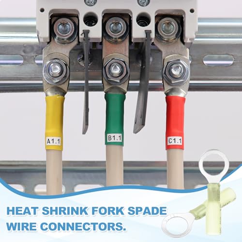 Connecteurs thermorétractables cuivre étamé 5/16 cosses à sertir jaune