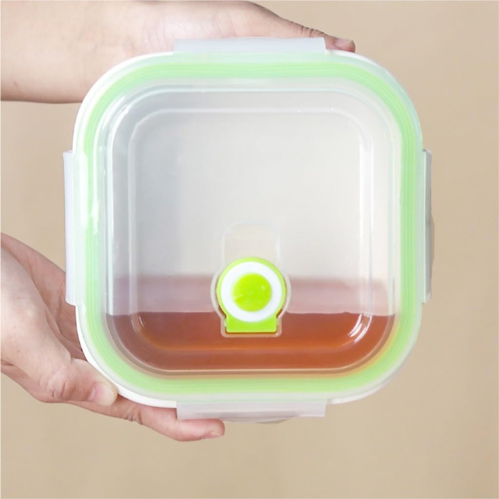 Recipientes para Alimentos Tazón de conservación de cerámica multiusos, caja sellada, recipiente de conservación de calefacción por microondas para Refrigerador Frutas Vegetales ( Color : White+cyan ,