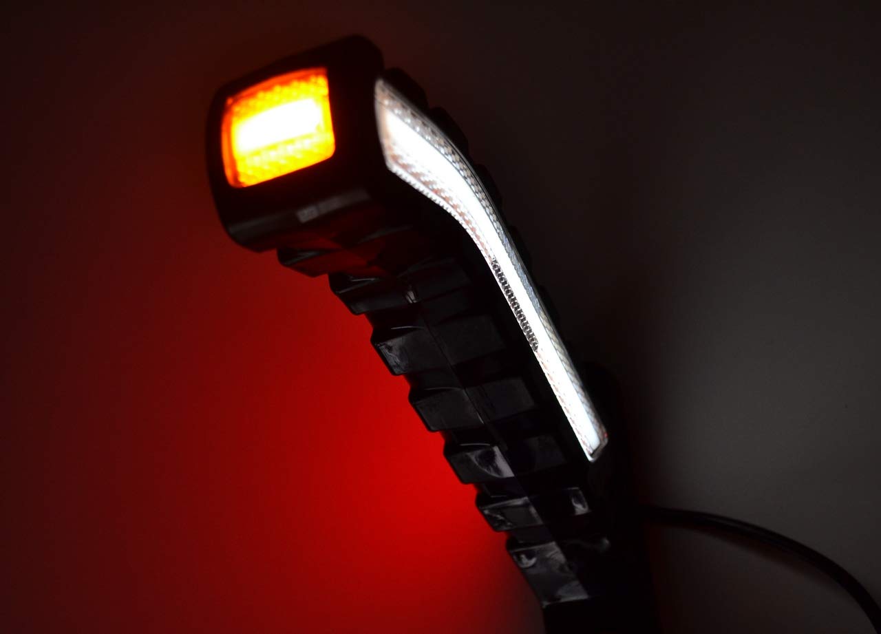 Luci di posizione laterali a LED 24 V, per camion, rimorchi, autobus, roulotte, neon bianco, arancione e rosso