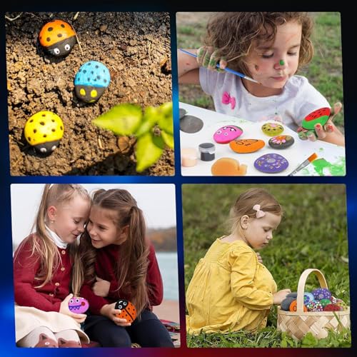 Piedras para pintar lisas naturales que facilitan el trazo fino en proyectos artísticos 7