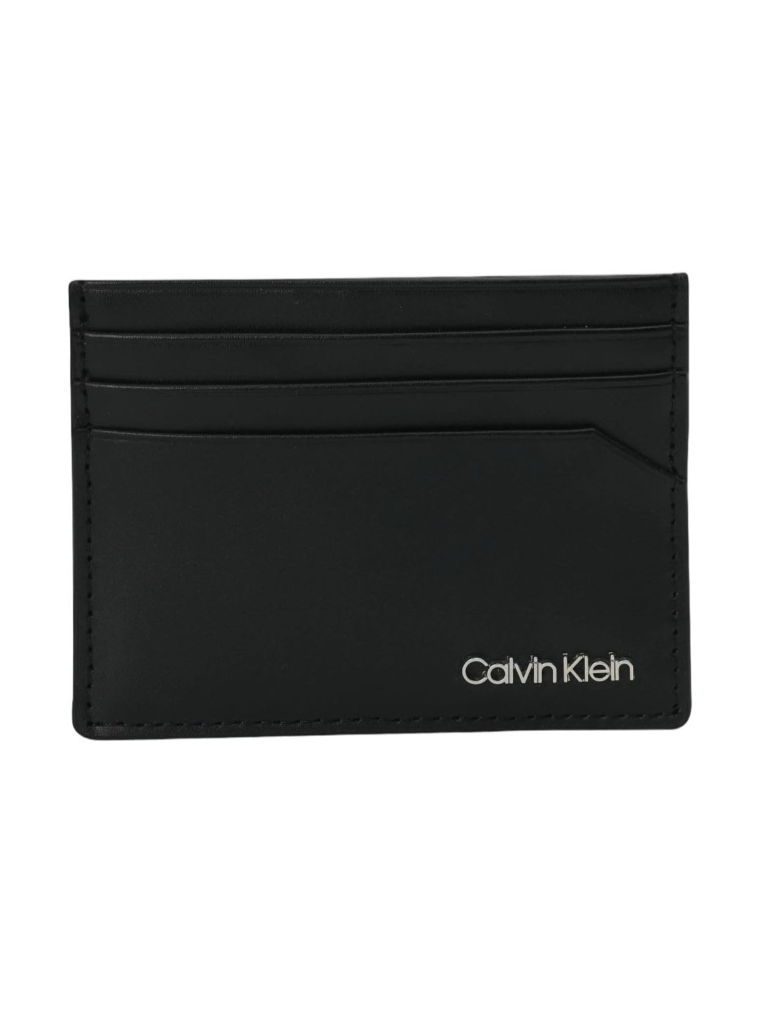 calvin klein Solid Black Leather Card Wallet-picture-54