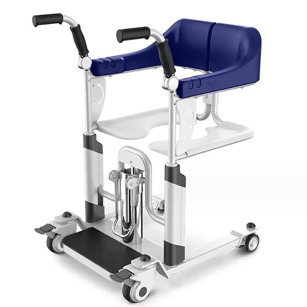Elevador de paciente hidráulico,Silla de transferencia de pacientes,Silla Elevadora para Traslado de Pacientes,con Asiento Dividido 180°,Elevador para Silla de Ruedas A