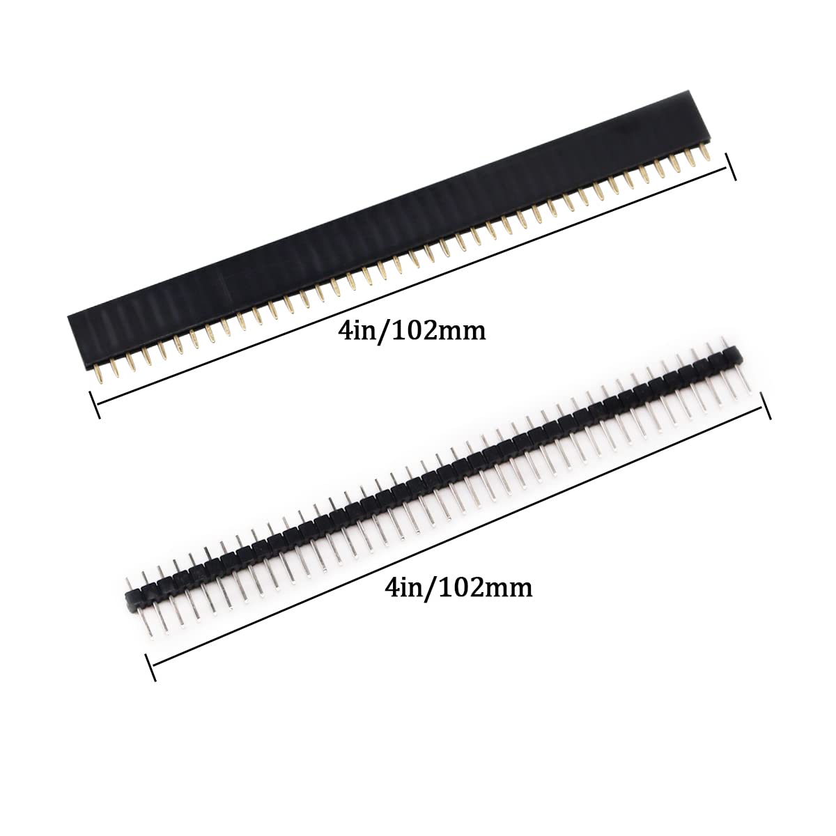 Amazon | Ruibapa 42個 2.54mm オスとメス ピンヘッダー 40ピン 分離