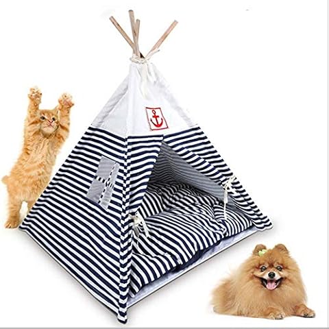 ZSKJ Foldable Portable Pet Houses Pet Tents Cat Bed Dog Bed for Little Dove Dog(Puppy) & Cat Pet Teepee (black) Cover
