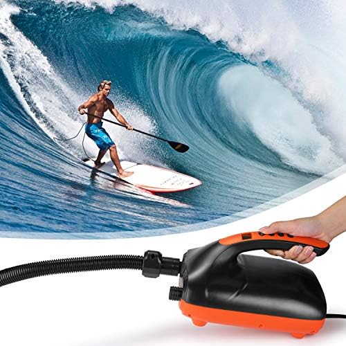 Air Pump, AGPtEK Electric Air Pump 20PSI Digital Electric Air Pump, Intelligent Dual Stage & Auto-Off Function for Easy Storage, Great for Paddle Boards, Inflatable Boats and Kayaks