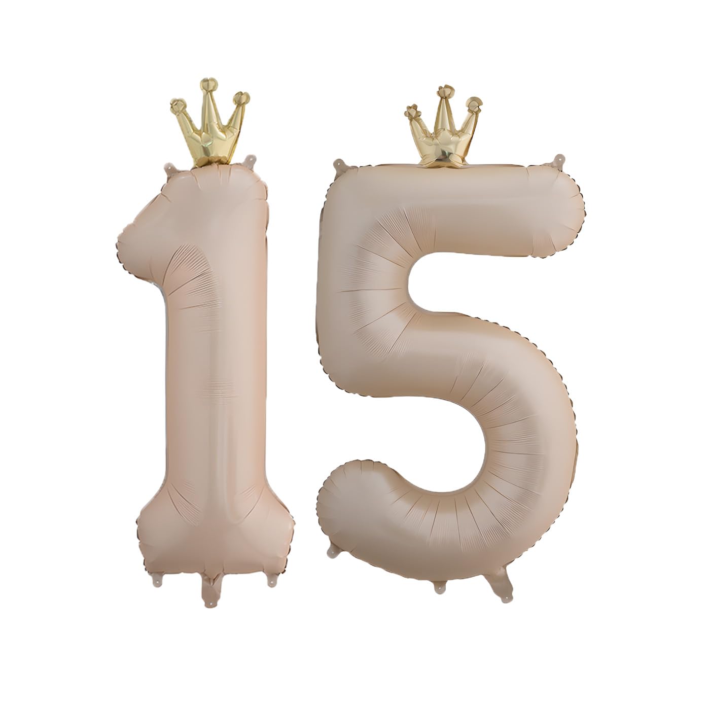 40 Inch Rose Gold Crown Number 15 Balloons, 15th Large Foil Helium Balloons, Gold 15th Celebration Decor Happy 15th Birthday Party,15th Birthday Party