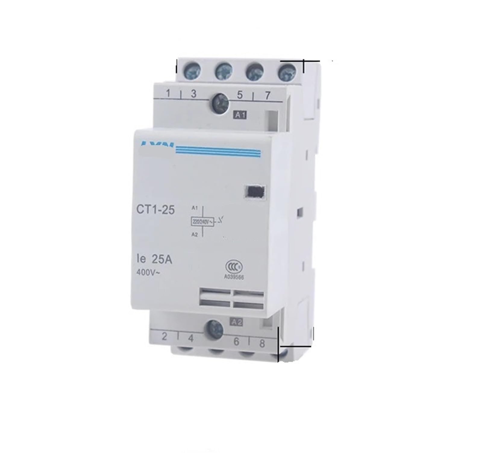 Contacteur AC domestique CT1-25 25A 4NO sur rail DIN 230V pour tableau