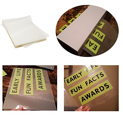 Immuson Thermal Laminating Pouches 8.9 X 11.4, 3Mil Thickness, Crystal Clear Finish, 500 Pack #TOP5