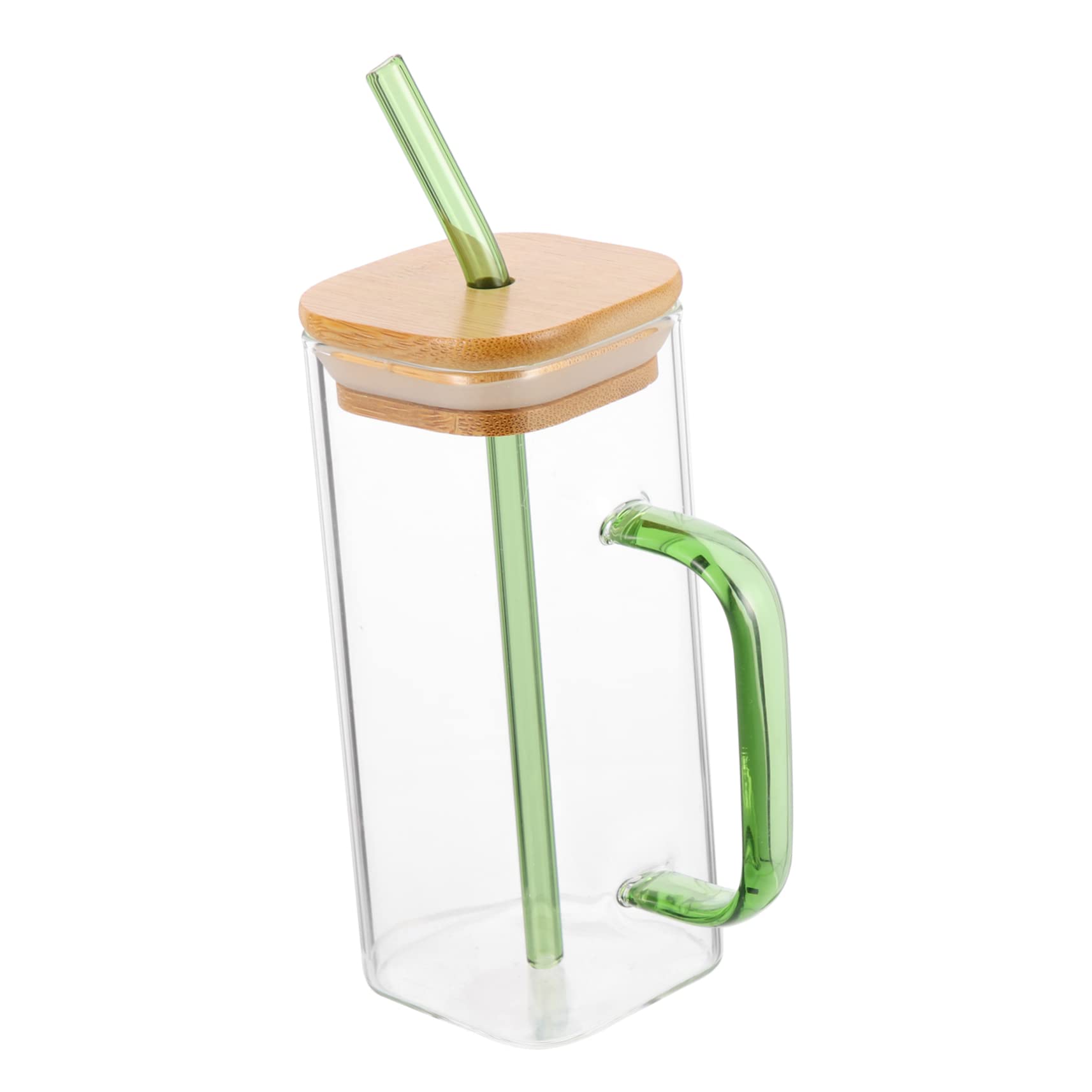 HOLIDYOYO Stylish Glass Water Cup Straw School Water Bottle Straw for Boys and Girls