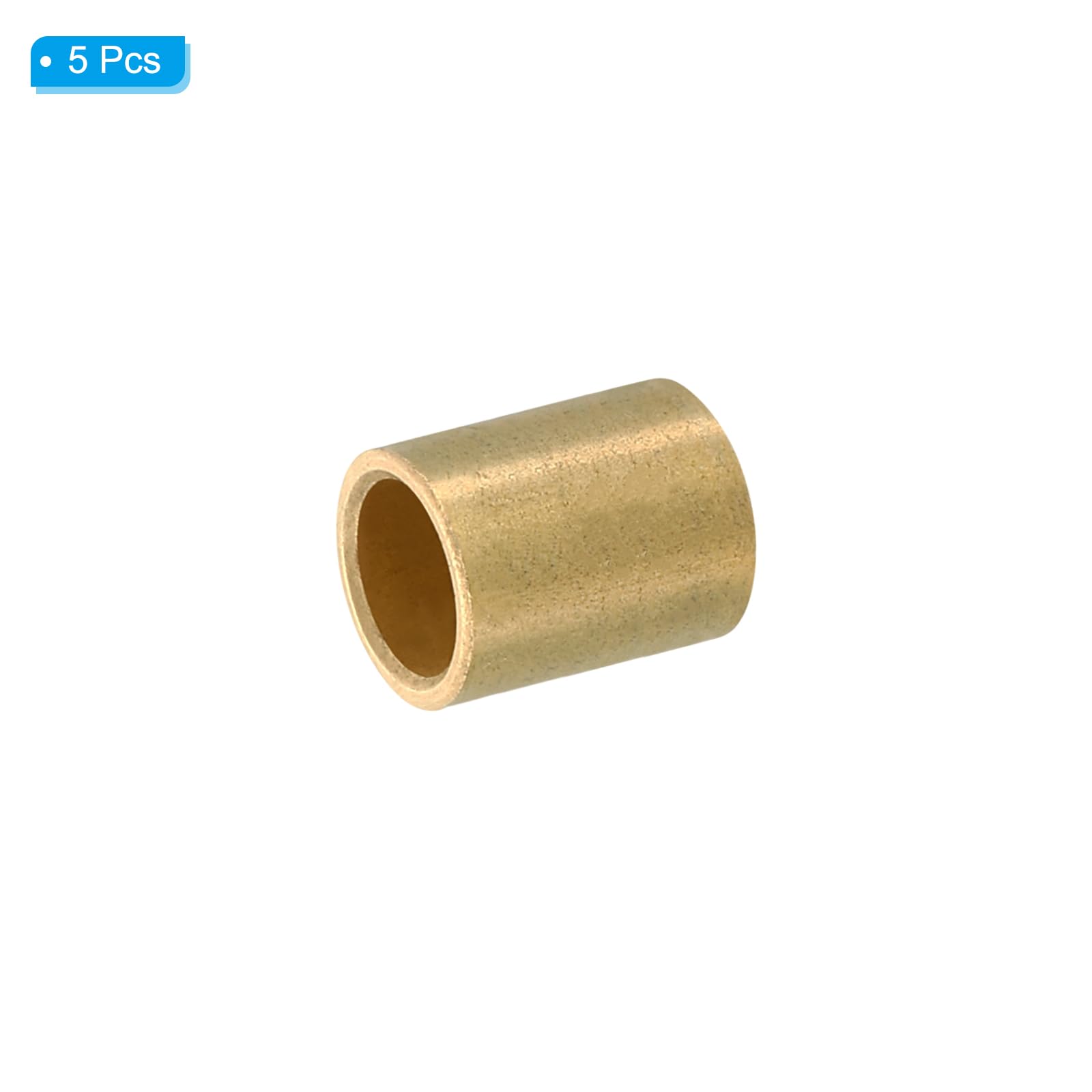 PATIKIL M6 Brass Spacers, 5 Pcs Metal Spacers Brass 6mm ID x 8mm OD x 10mm L Brass Spacers Screw Standoff for 1/4inch or M6 Screw Bolts - Image 3