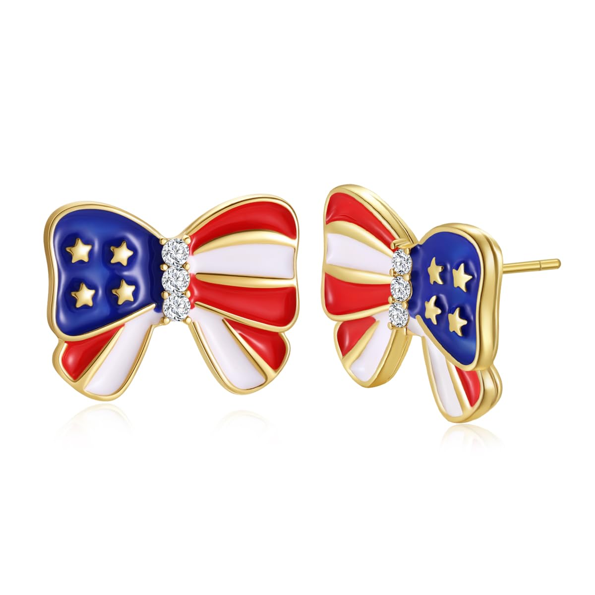 1pair Bow 4th of July Earrings (Bow)