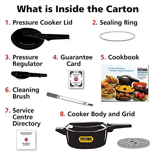 Hawkins F45 Pressure Cooker, 4 Litre, Black - Thumbnail 6