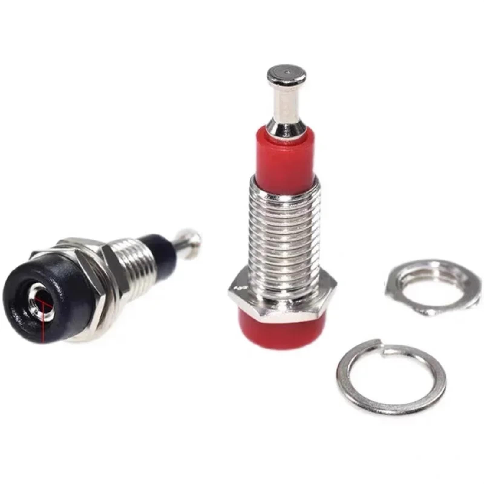 20/100/500 pz 2 mm presa a banana dado morsetto terminale jack a banana connettore elettrico foro di prova (100 verdi)