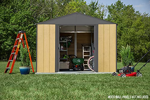 Arrow IWA1012 Ironwood Steel Hybrid Shed Kit 10 X 12 Ft. Galvanized 10' X 12', Anthracite by Arrow - Image 2