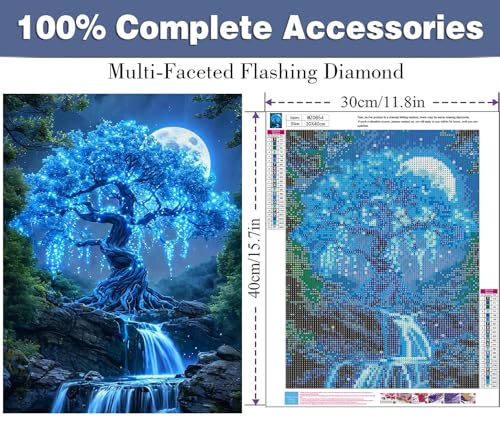 ijbnhd Tree of Life Diamond Art Kits for Adults 12x16 inch - image 2