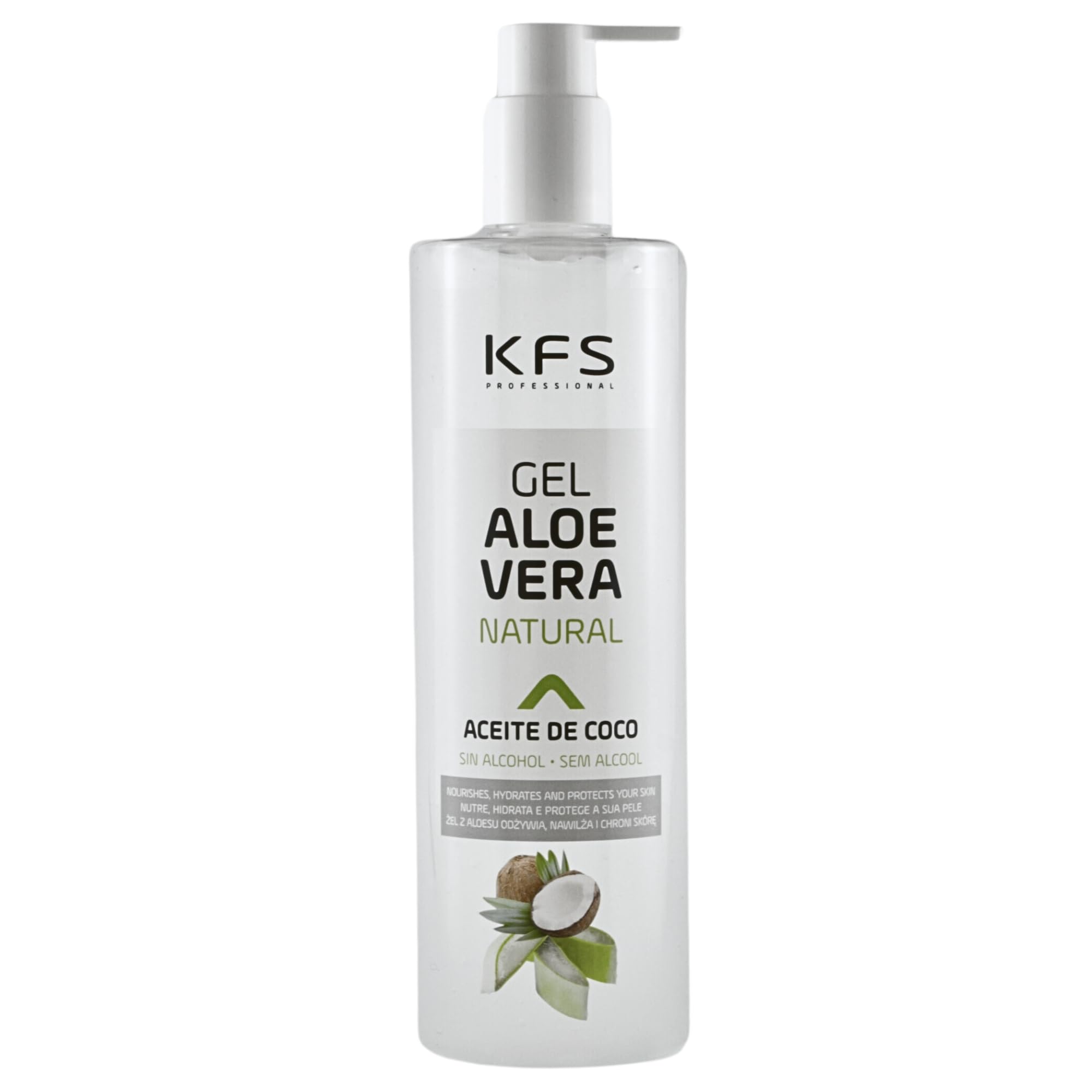 Reines natrliches Aloe Vera Gel mit Kokosl 500 ml. Sofortige Aufnahme und  angenehme nicht fettende Textur nhrt, spendet Feuchtigkeit, erfrischt und  pflegt Ihre Haut. AFTER SUN. KFS PROFESSIONAL : Amazon.de: Kosmetik