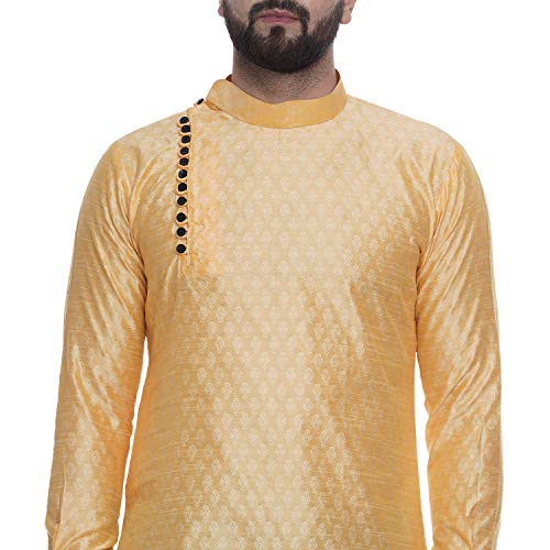 Image of Veera Paridhaan Men's Ethnic Jacquard Printed Long Straight Kurta