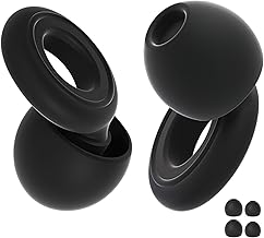 Ear Plugs Loop Sleep, Reusable Noise-Reducing Earplugs Silicone Soft Hearing Protection Ear Plugs Loop with 2 Extra Tips for Sleep Travel Study Work Deep Focus Concert 28dB (SNR)