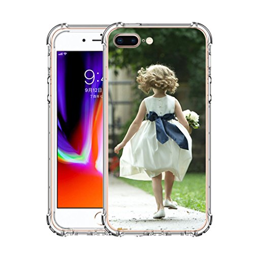 Moonlove Personalized Case for iPhone 8 Plus/7 Plus Custom Photo Cellphone Case Cover