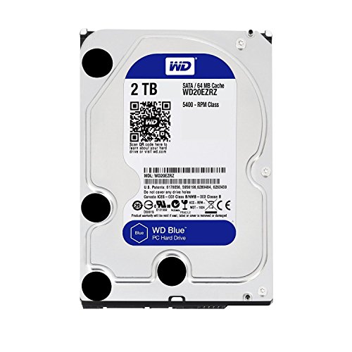 WD Blue 2TB Interne Festplatte (8,9 cm (3,5 Zoll)), SATA 6 Gb/s BULK WD20EZRZ