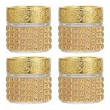 Alipis 4 Stück Teiliges Kleine Glas aufbewahrungsfläschchen in Luxuriösem Gold Langlebige Vorratsdosen für Haushalt Küche Bar und Gastronomie