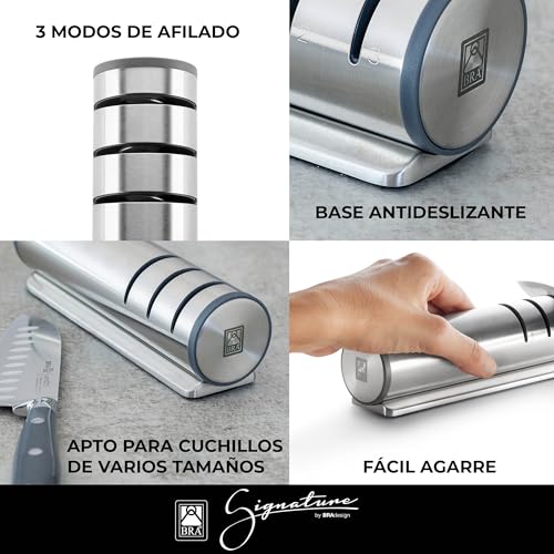 Miniatura 5 de BRA Signature | Afilador de cuchillos, Acero inox 18/10