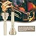 EastRock 3C Trumpet Mouthpiece Gold Bb Trompeta Mouthpiece Trumpet Instrument Accessories Vacuum Packed