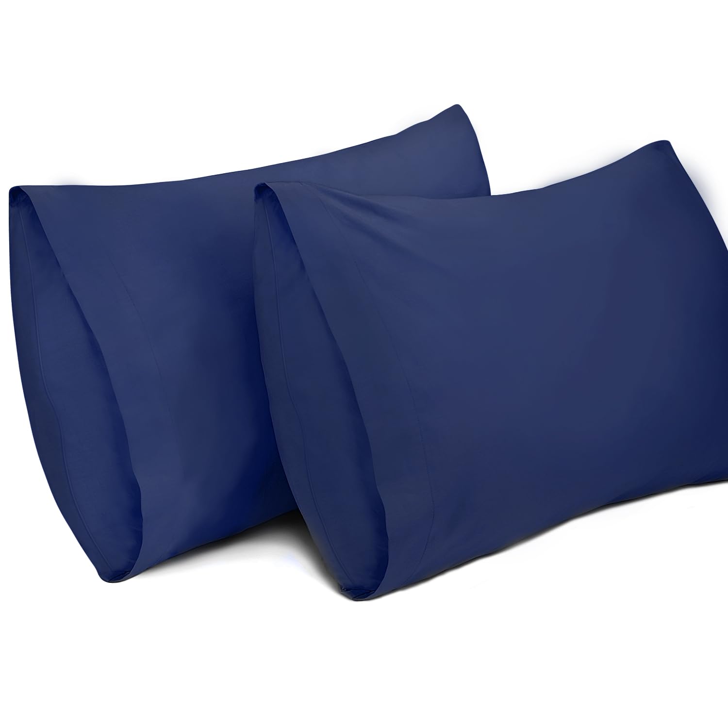 Lirex 2er Pack Kissenbezug 40 x 60 cm - 100% Baumwolle Kissenbezüge-Anthrazit-Kissenhülle-Hypoallergen, Oeko-TEX Zertifiziert, Dunkelblau