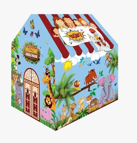 Sushruta enterprise Jumbo Size Extremely Light Weight, Kids Play Tent House (Jungle House)