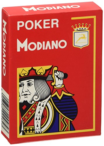 Modiano Spielkarten 482 - Poker Cristallo, 4 Index rot Cover